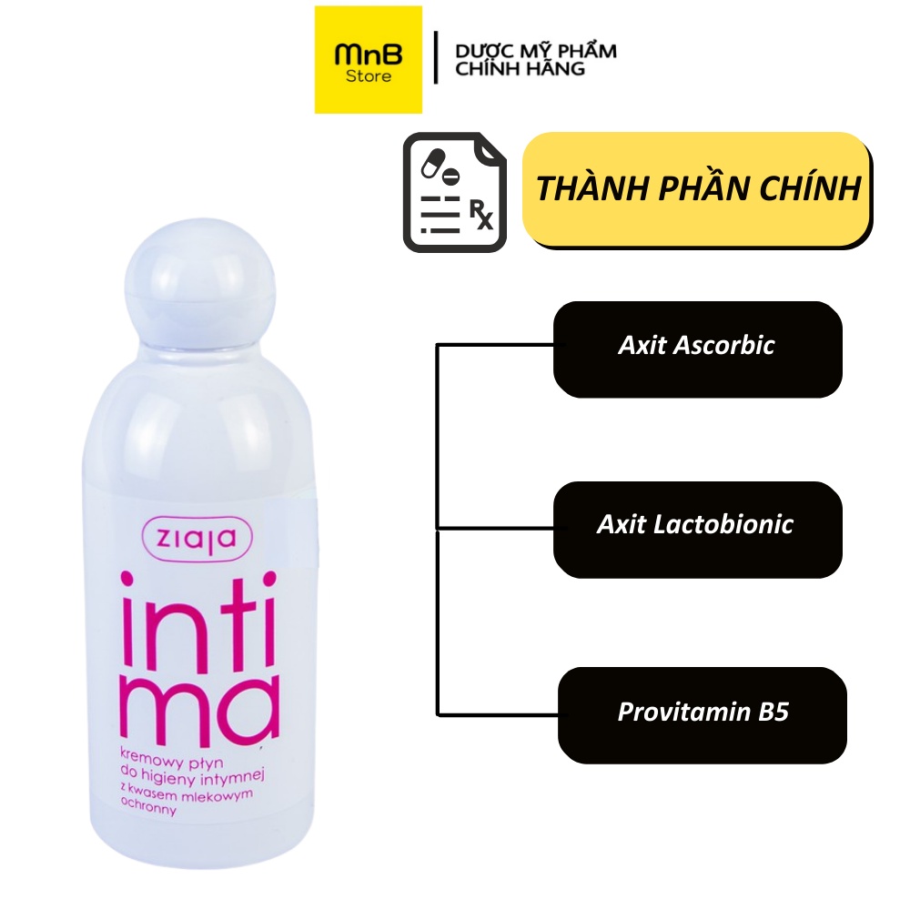 Dung dịch vệ sinh kháng khuẩn dưỡng ẩm Intima Ziaja ba lan 200ml