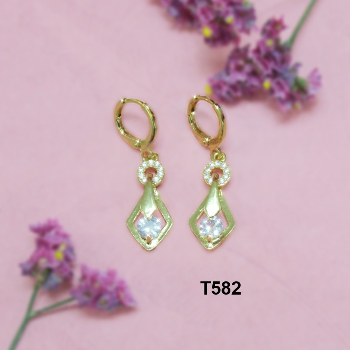 Khuyên Tai Bạc Nữ T582 Mạ Vàng 18k Namoo Jewelry