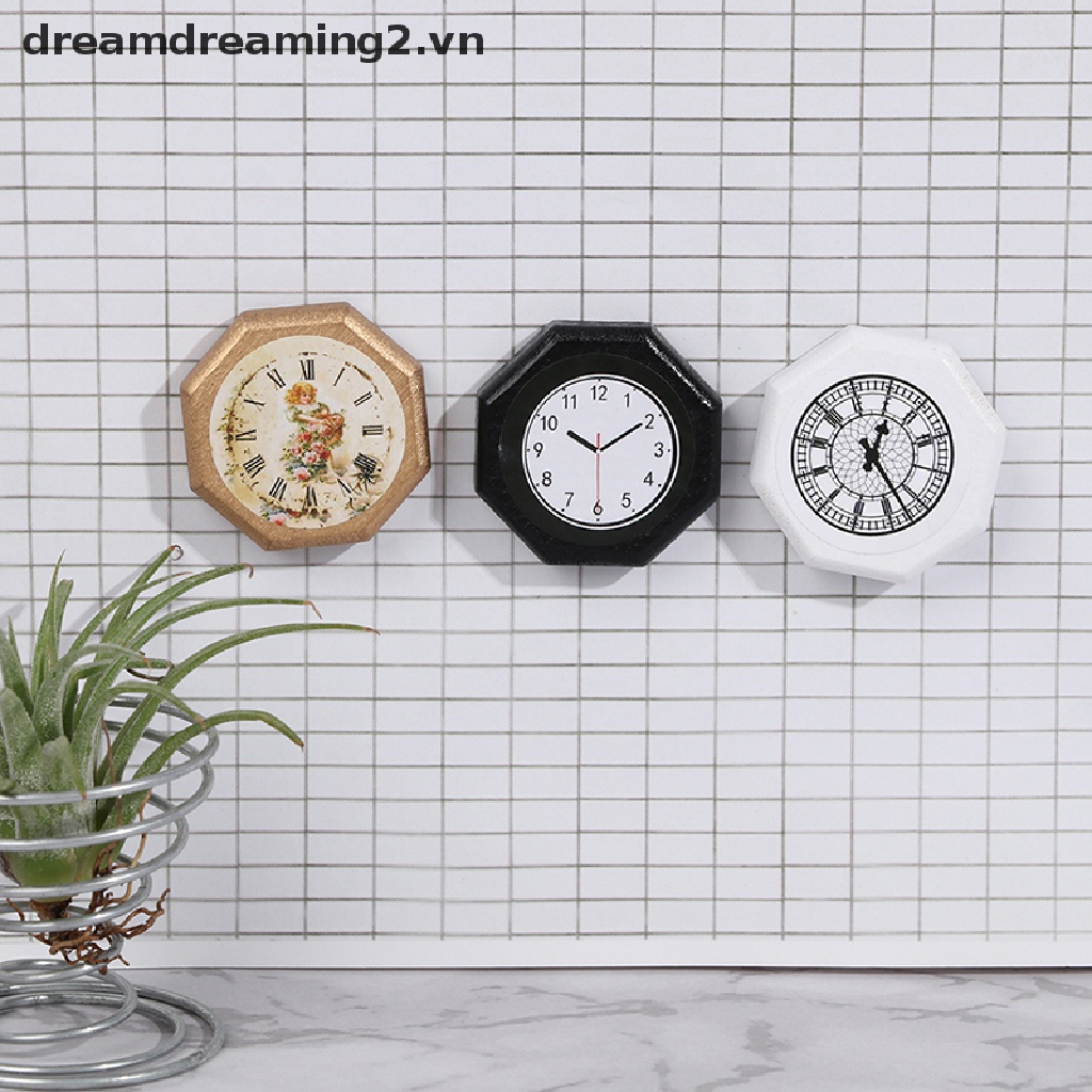 Đồng Hồ Treo Tường Mini Tỉ Lệ 1: 12 Trang Trí Nhà Búp Bê
