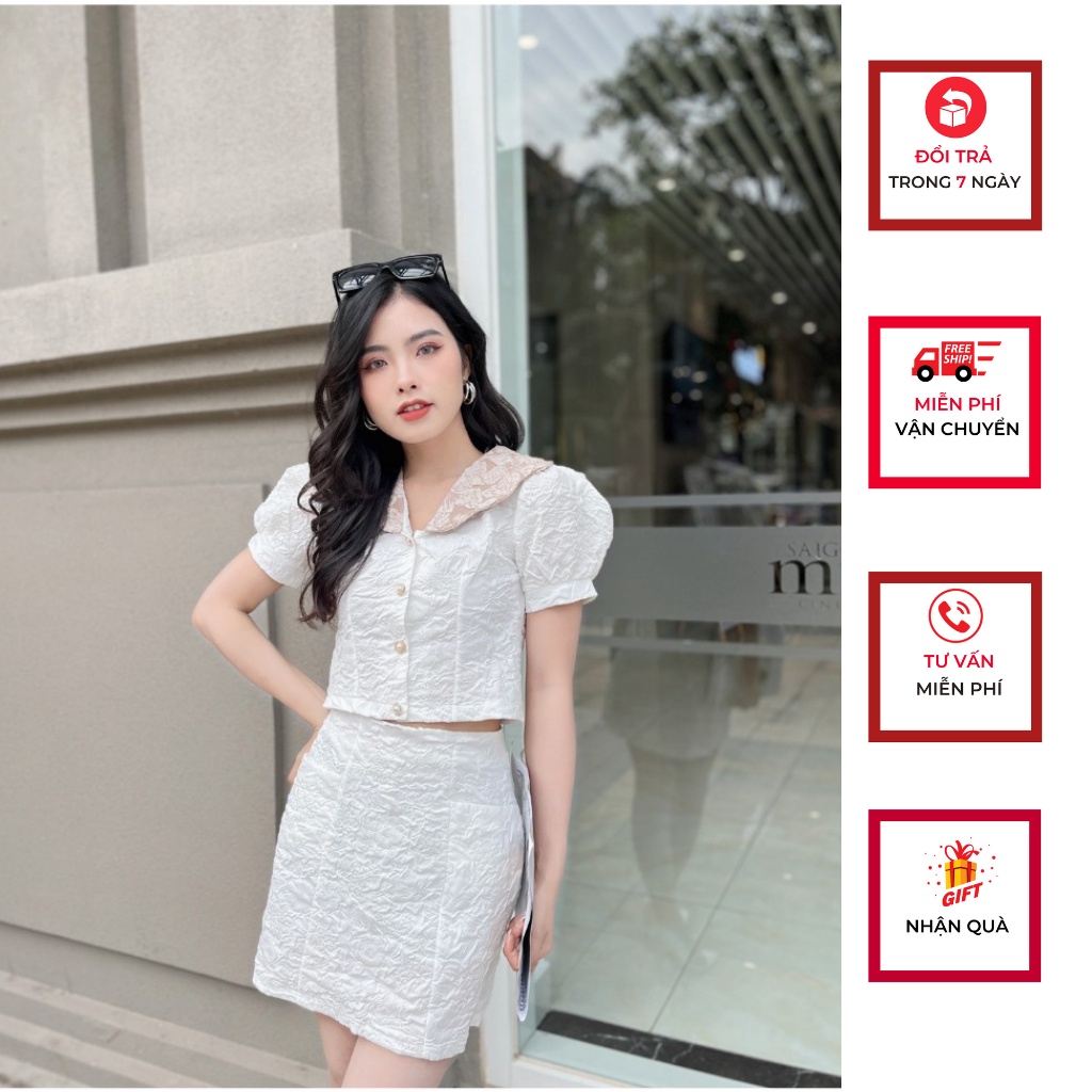 Set đồ nữ, set croptop chân váy, set croptop sang chảnh đi chơi váy đi chơi tết xinh