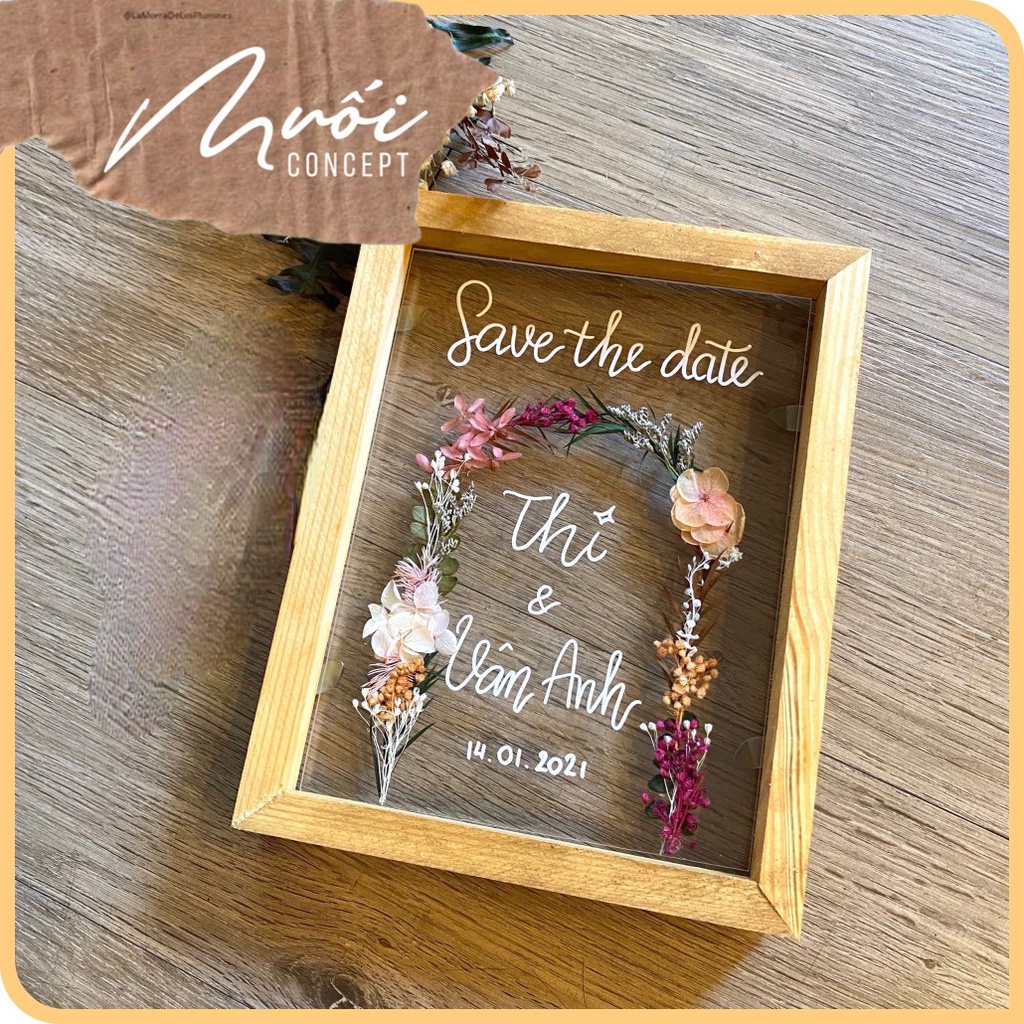 ᴍᴜốɪ ᴄᴏɴᴄᴇᴘᴛ | Tranh hoa khô - Mẫu chữ nhật Đính hoa vòm