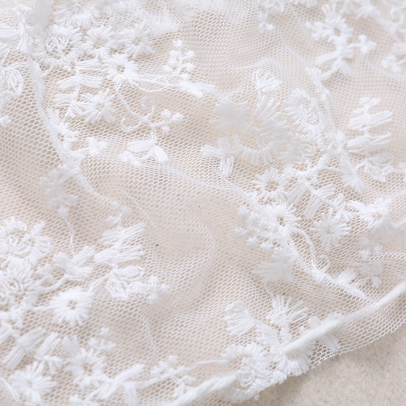 Mũ Bonnet Cotton Phối Ren Mùa Hè Cho Bé Gái Sơ Sinh