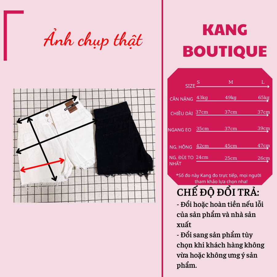 Quần short jeans nữ bigsize quần đùi ỐNG RỘNG LƯNG CAO rách gấu mặc ở nhà Kang Boutique Mã QD002 | BigBuy360 - bigbuy360.vn