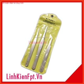 Bộ 3 nhíp gắp linh kiện điện tử vàng .