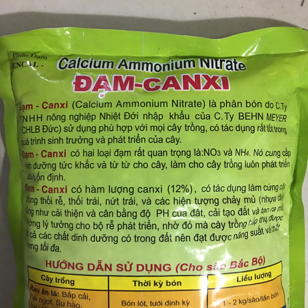 Phân bón Đạm Canxi gói 100gr (đóng túi zip) cân bằng PH trong đất, phát triển mạnh cành lá