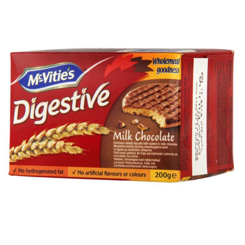 Bánh quy lúa mỳ Digestive vị sô cô la sữa McVities 200g