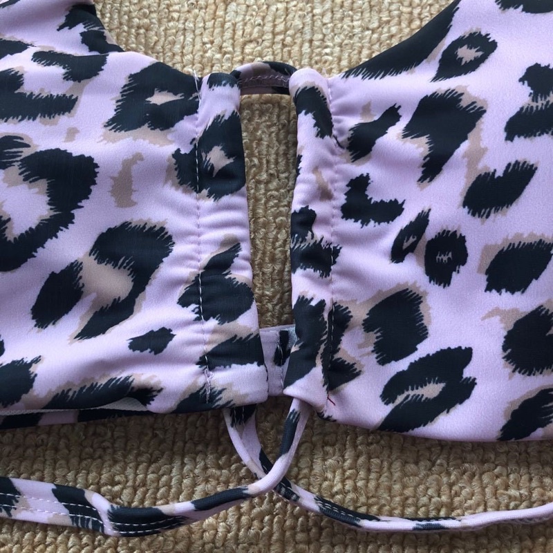 [BKN1087] &lt;ÂU&gt; SET BIKINI BEO TÍM DÂY EO