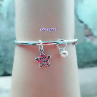 Kiềng tay size 50mm mix charm bạc
