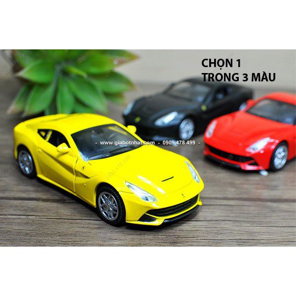 Xe Mô Hình Kim Loại Kiểu Dáng Ferrari F12 Tỉ Lệ 1:32 - Vàng - 9684v