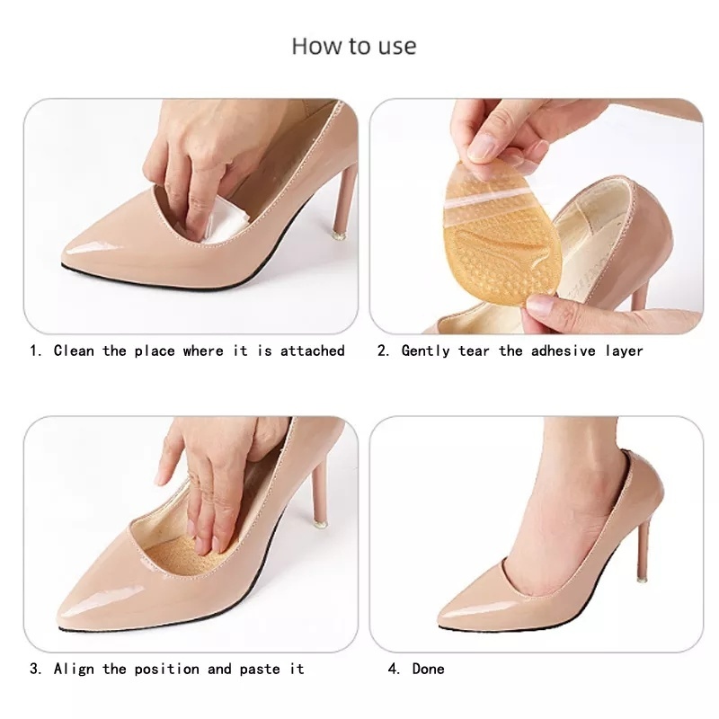 1 Cặp Đệm Lót Bàn Chân Mềm Mại Thoáng Khí Giảm Đau Cho Nữ