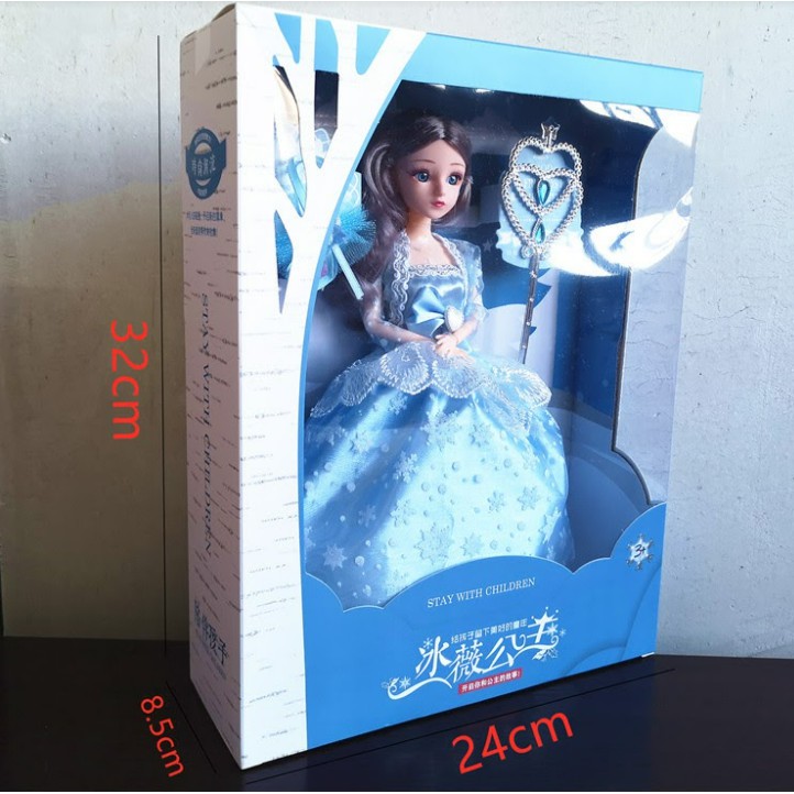 Đồ chơi búp bê, Búp bê Elsa tóc mây khớp nối linh hoạt, búp bê hoạt hình frozen, nữ hoàng băng giá