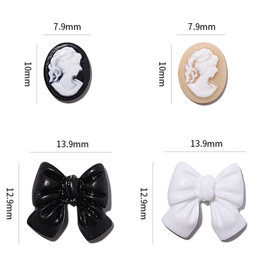 Set 8 Phụ Kiện Nơ 3D Dành Cho Trang Trí Móng Tay