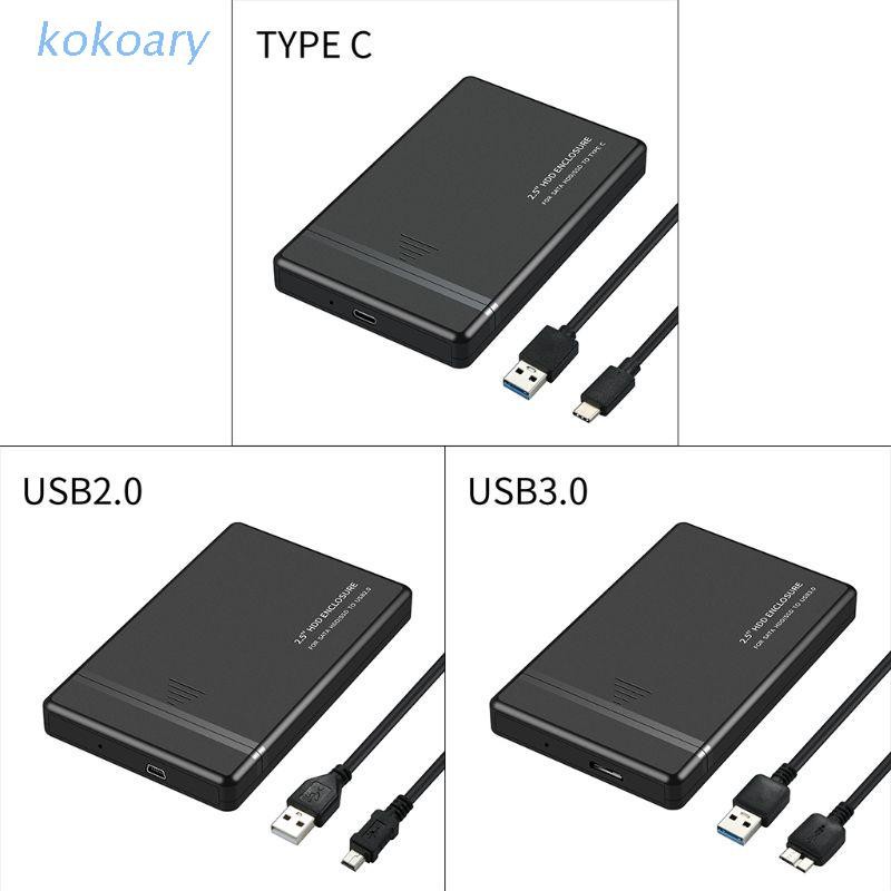 Hộp Đựng Ổ Cứng Ngoài Hdd 2.5 Inch Usb 2.0 / 3.0 / 3.1 Màu Đen Cho Máy Tính / Notebook | BigBuy360 - bigbuy360.vn