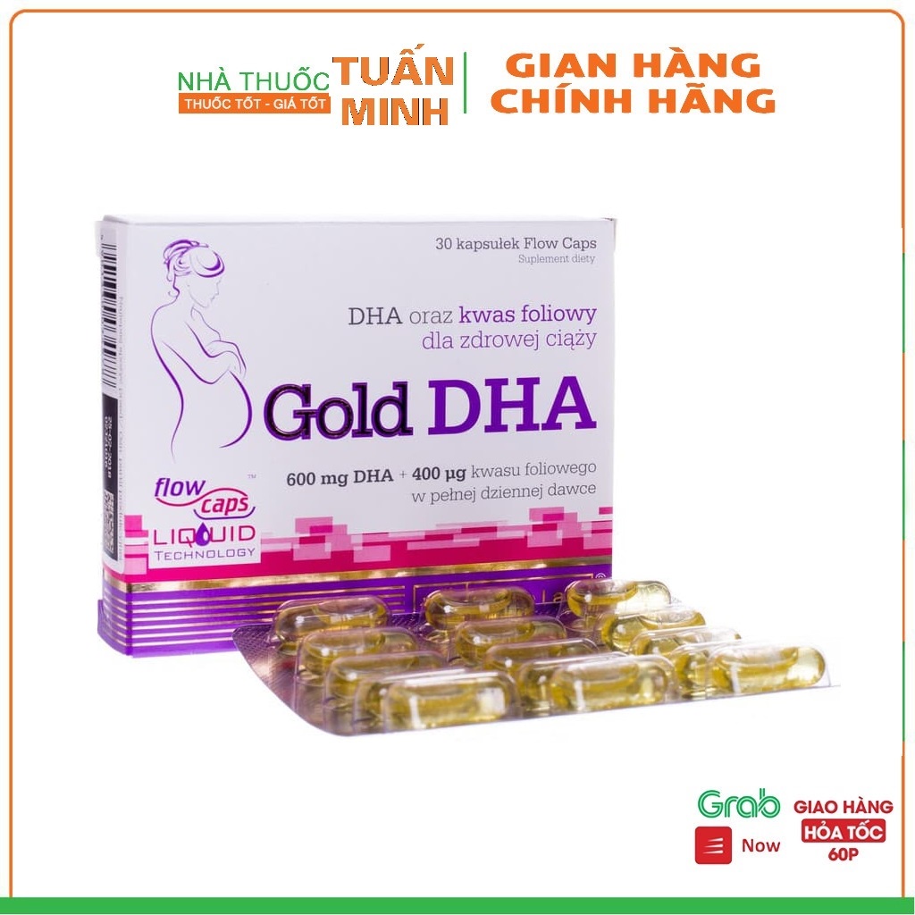 Gold DHA - bổ sung DHA và axit folic cho phụ nữ mang thai và cho con bú (Hộp 30 Viên)