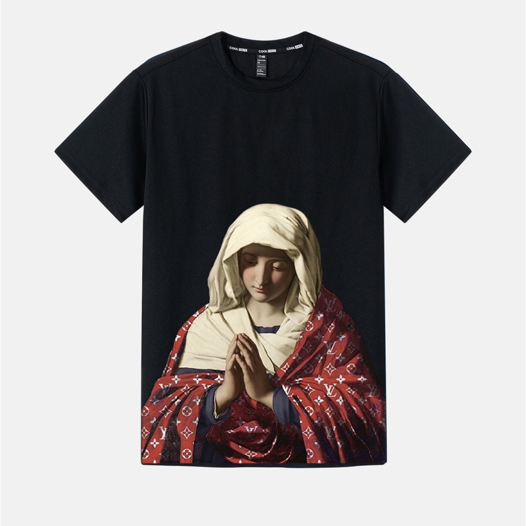 FHRY / Áo thun Oversize in hình Mẹ Maria x LV, áo phông nam cao cấp unisex !