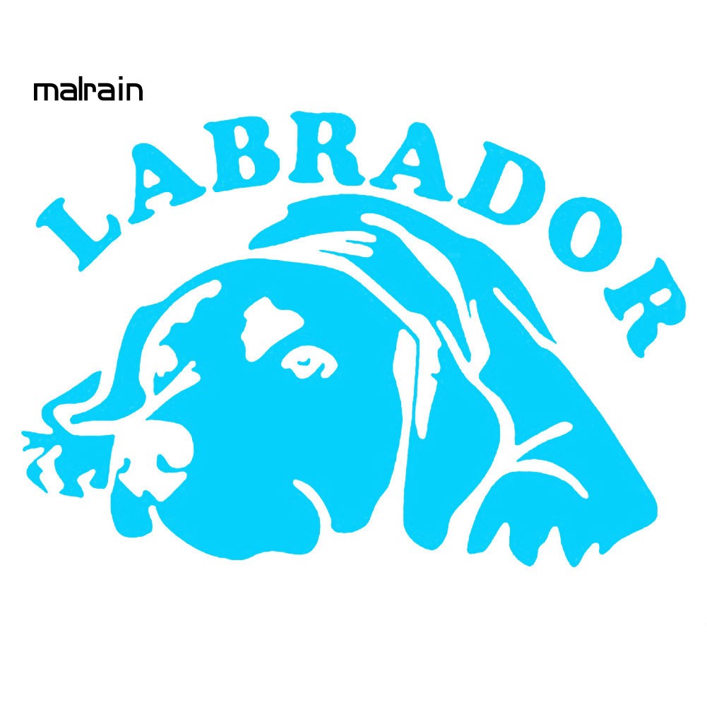 Miếng Dán Phản Quang Hình Chú Chó Labrador Đáng Yêu Trang Trí Cửa Sổ Xe Hơi