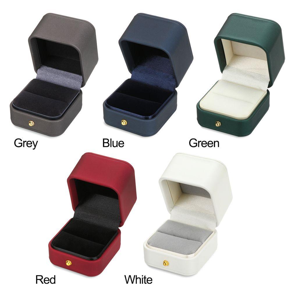 Hộp Đựng Trang Sức Bằng Da PU Hình Vuông Tiện Dụng Ốp