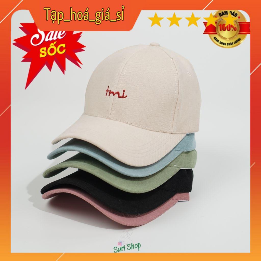 Mũ lưỡi trai, Nón kết thêu chữ Tmi chất nỉ nhung cao cấp form unisex nam và nữ bảo hành 12 tháng
