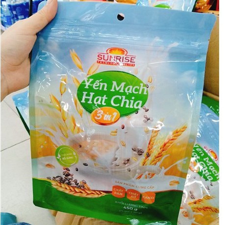 Bột Ngũ Cốc Yến Mạch Hạt Chia Sunries Bịch 210g /450g