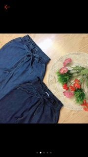 Quần bò giấy dáng joggers