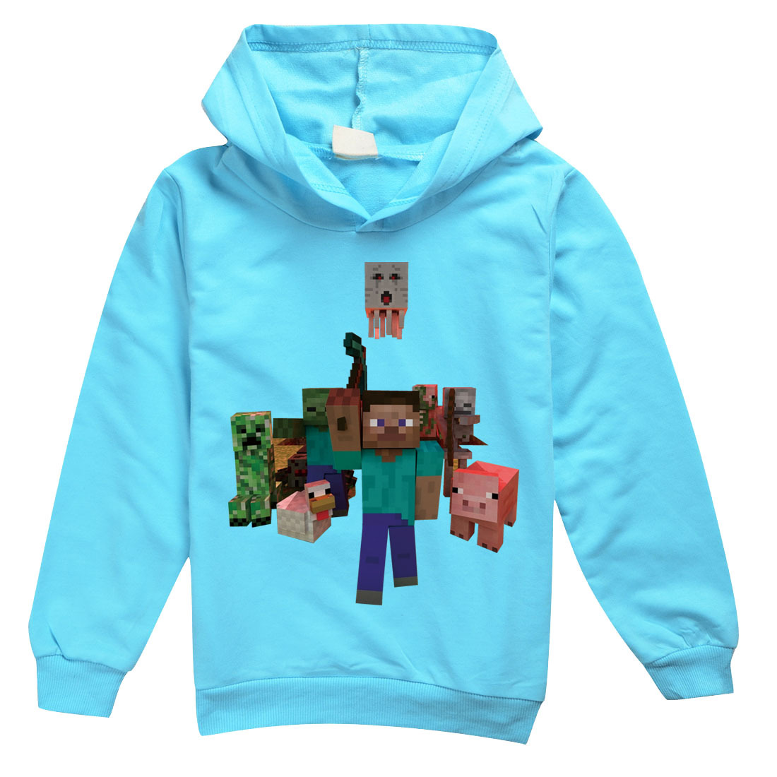 Áo Hoodie In Họa Tiết Game Minecraft Thời Trang Xuân Thu 2021 Cho Bé