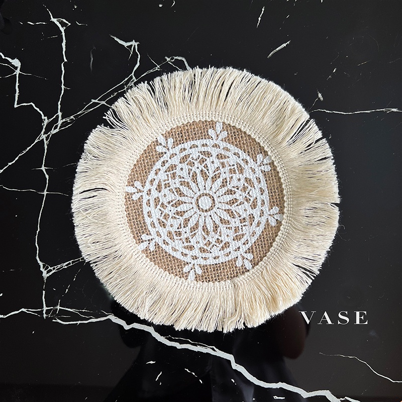Miếng Lót Lọ Hoa - Lót Ly Phong Cách Bohem - Sợi Đay - Handmade
