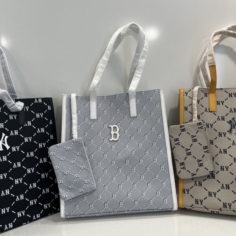 [Tặng Túi Giấy] Túi Totebag M L B Mono Logo Kim Loại Bản TQXK