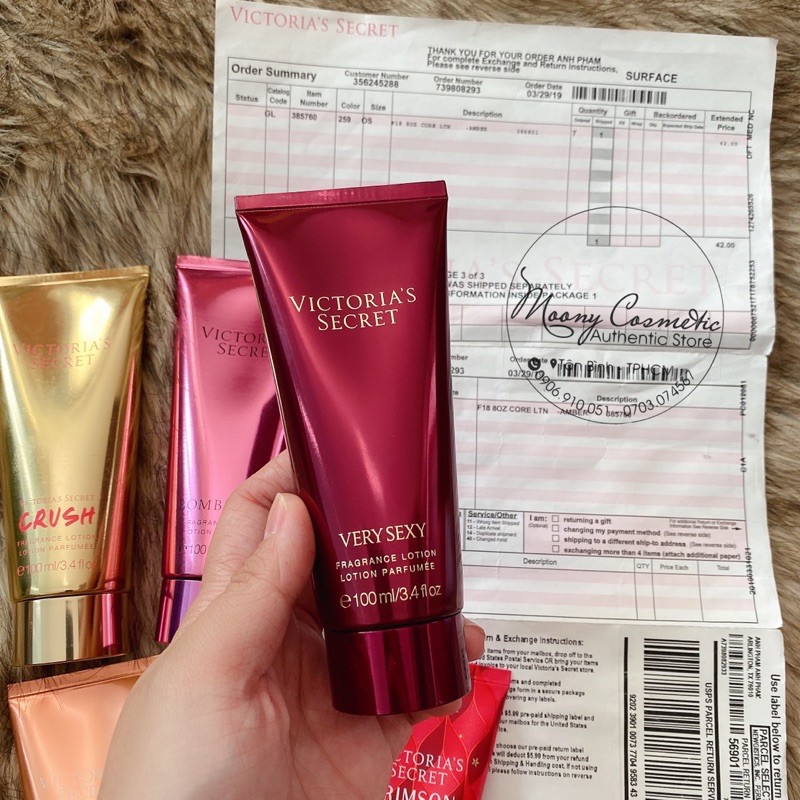 Lotion dưỡng thể Victoria secret có bill 100ml - 250ml