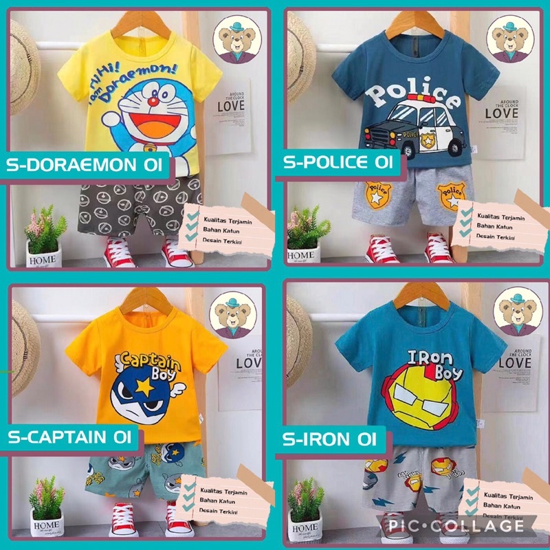 Bộ Đồ Ngủ Pijama Dễ Thương Cho Bé Trai Từ 6B-11 Tuổi
