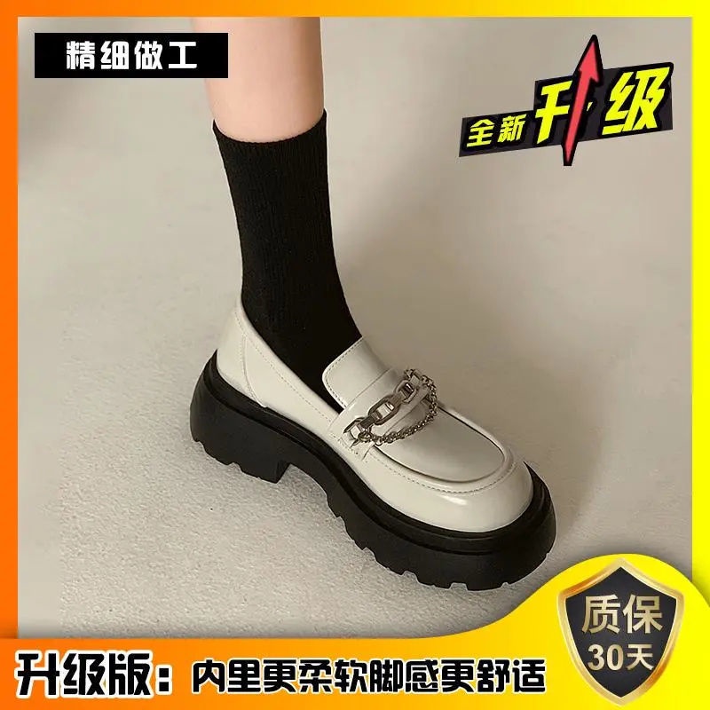 Giày Lười Da Phong Cách Retro Thời Trang 2022 Cho Nữ