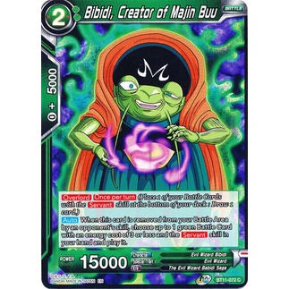 Thẻ bài Dragonball - TCG - Bibidi, Creator of Majin Buu / BT11-072'