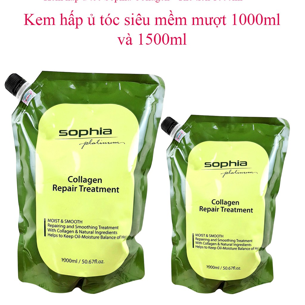 Hấp phục hồi tóc Sophia Collagen Repair Treatment siêu mềm mượt