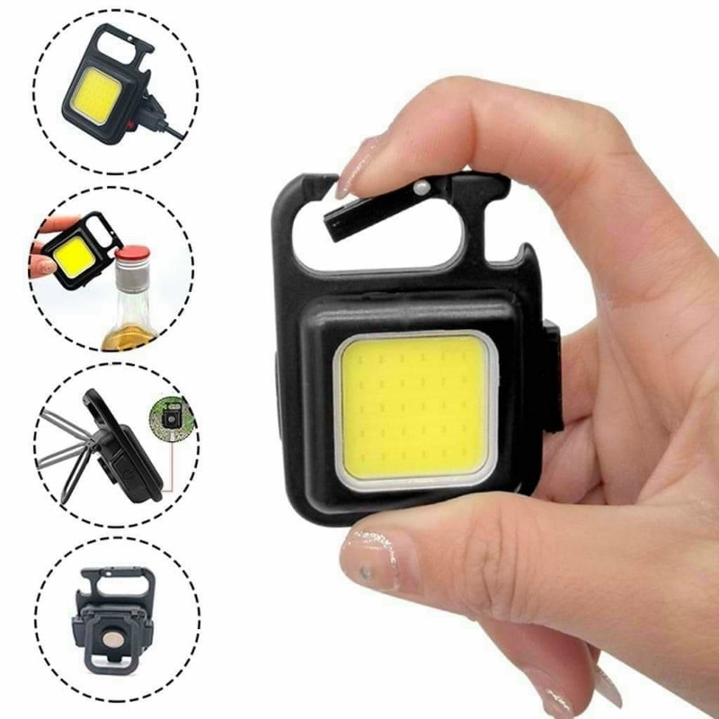 Đèn Pin Móc Khoá Mini Siêu Sáng Sử Dụng Pin Sạc Điện Tiện Dụng
