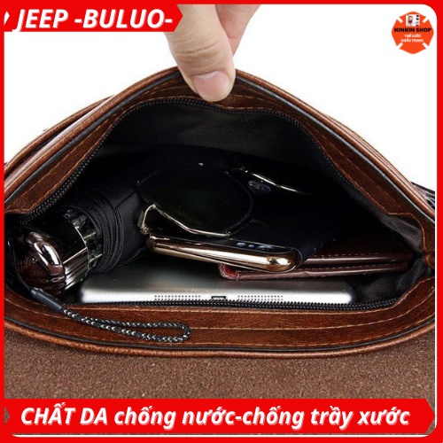 Túi đeo chéo JEEPBULUO-Chất da cao cấp chống nước chống trầy xước bỏ IPAD