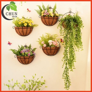 Hoa Giả, Giỏ Hoa Treo Tường (Cắm Sẵn Hoa) Hoa Trang Trí Nhà Cửa Ban Công Lối Đi Sân Vườn Tặng Móc Treo