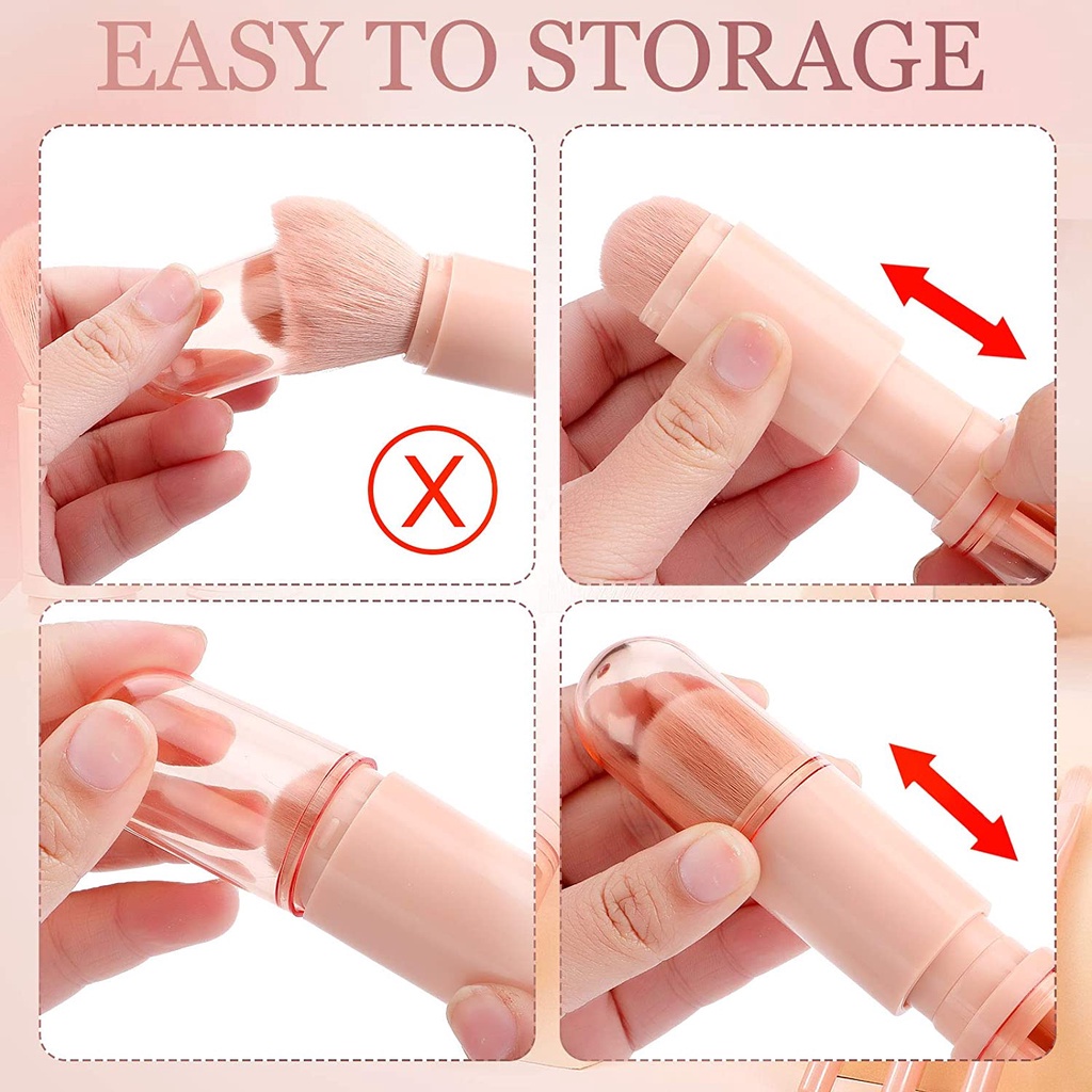 Bộ Cọ Trang Điểm 4 Trong 1 Chuyên Nghiệp / Bộ Cọ Trang Điểm / Kem Nền / Phấn Phủ / Che Khuyết Điểm / Kẻ Mắt / Phấn Mắt