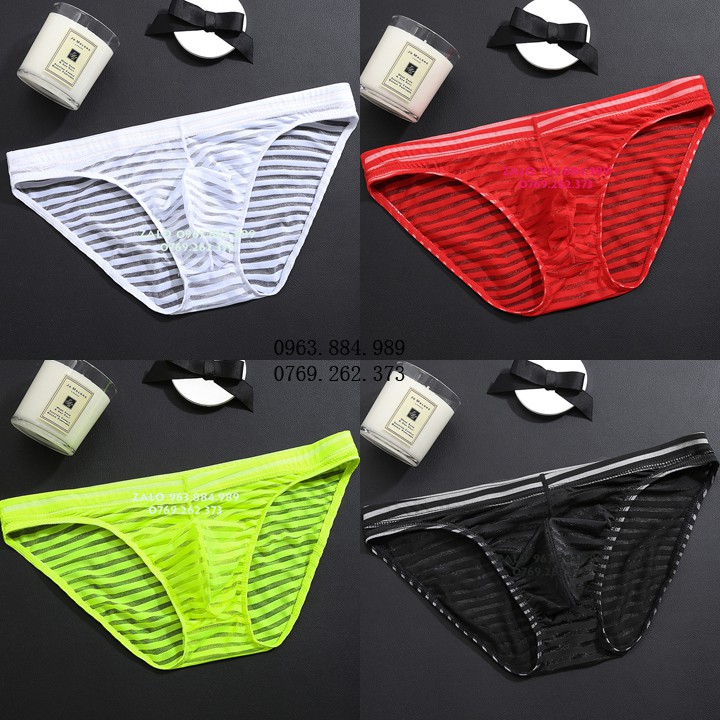 Bộ 4 quần tam giác trong suốt SX.10 chất thun co dãn tốt- giao hàng an toàn