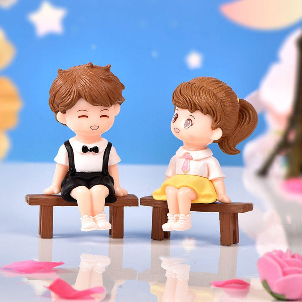 PATRICIA 1 Cặp Tượng Cặp Đôi Đáng Yêu Tự Trang Trí Nhà Búp Bê