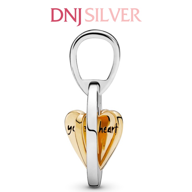 Charm bạc 925 cao cấp, hàng chuẩn bạc - Charm Mum's Golden Heart thích hợp để mix vòng tay charm - DN263