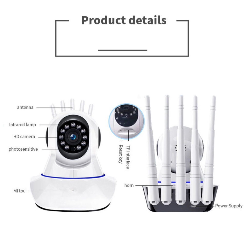 Wifi Camera Quan Sát Camera An Ninh Ip 1080P Hd Điện Thoại Từ Xa Màn Hình Kho Bán Cầu 360 &deg; Tự Động Theo Dõi Hồng Ngoại Quan Sát Ban Đêm pk Yoosee