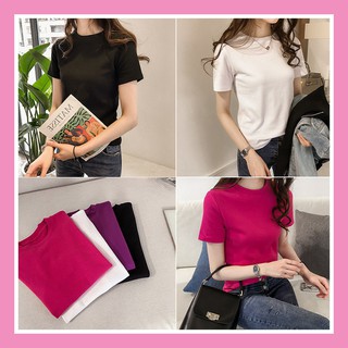 Áo phông trơn nữ cổ tròn chất thun cao cấp nhiều màu co giãn 4 chiều mềm mát cá tính năng động AP05