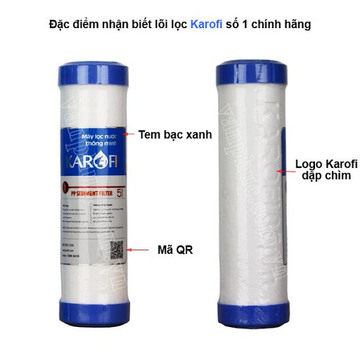 Lõi Lọc Nước Số 1 Karofi - PP 5 Micron ( Lõi Lọc Thô )