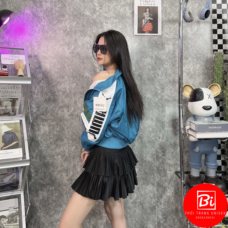 Áo Khoác Dù Nữ Dáng Lửng 2 Lớp_Bo Tay Lai Áo Bằng Chun Bẹ To Sang Trọng_Lót Trong Vải Dù Miro Xịn Mát Ko Bí Hơi_AK36