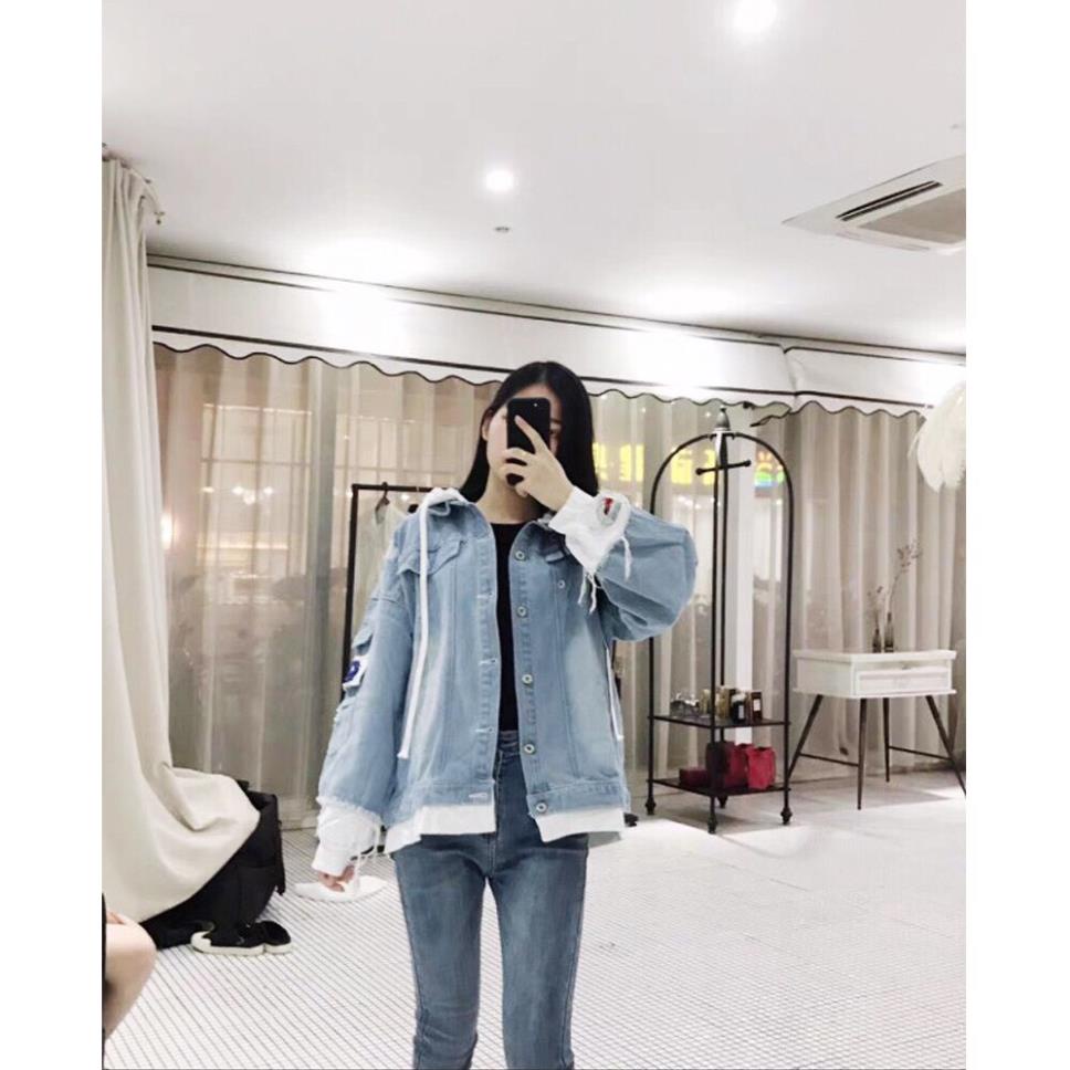 ÁO JEAN- KHOÁC JEAN NAM NỮ CÓ MŨ- CỰC TREND HIỆN NAY .