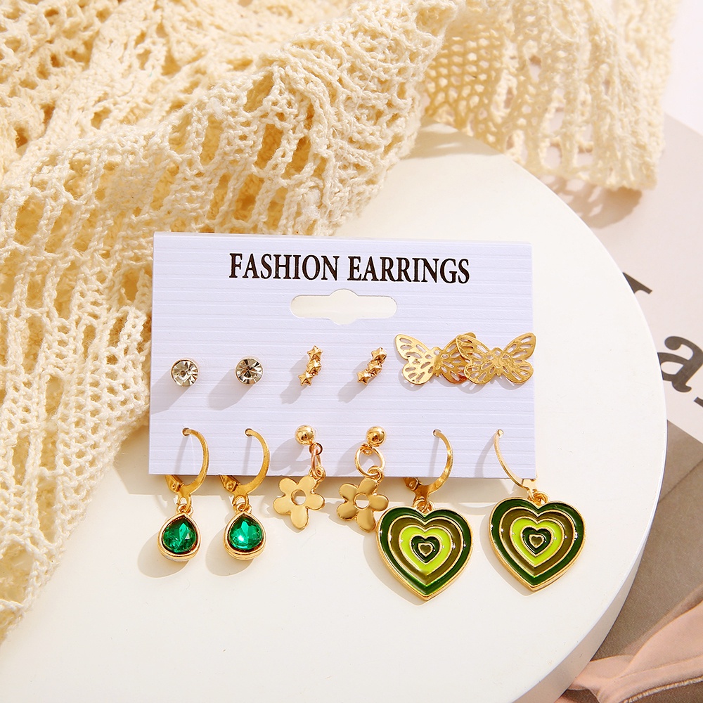 iF YOU Đôi Bông Tai Dáng Dài Họa Tiết Hoa Thời Trang Cho Nữ