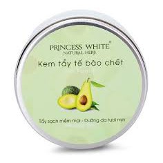 Kem tẩy tế bào chết tinh chất trái bơ PRINCESS WHITE HỘP 100G