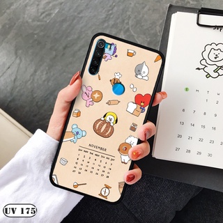 Ốp lưng  Xiaomi Redmi Note 8 - Lưng nhám viền dẻo in 2D