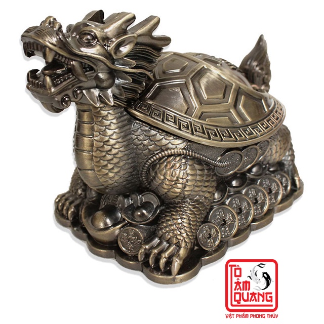 Gạt tàn Tỳ Hưu đồng 18.5cm phong thủy hình độc lạ may mắn tài lộc- trang trí phòng khách, bàn làm việc, kinh doanh