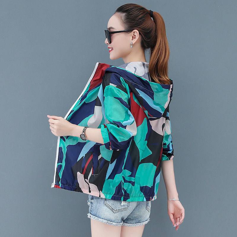 Áo khoác chống nắng họa tiết rằn ri thời trang cho nữ