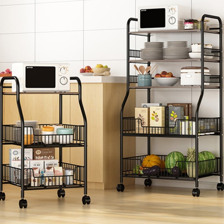 Kệ đựng đồ đa năng có bánh xe SIZE LỚN Giá kệ đồ nhà bếp sơn tĩnh điện siêu bền